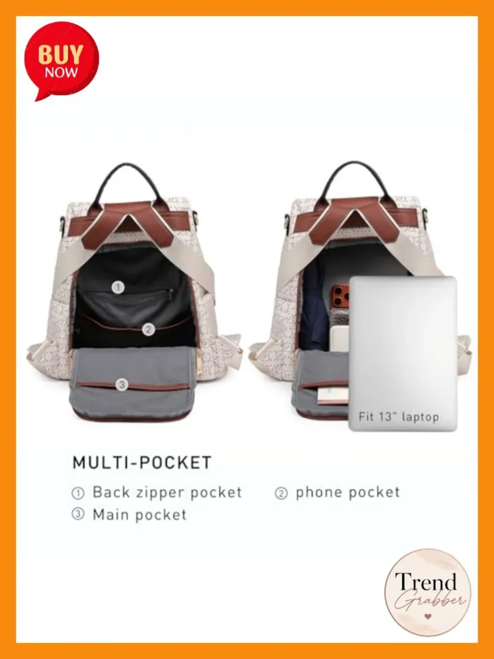 Women's Convertible Anti-Theft Vegan PU Leather Travel Backpack
